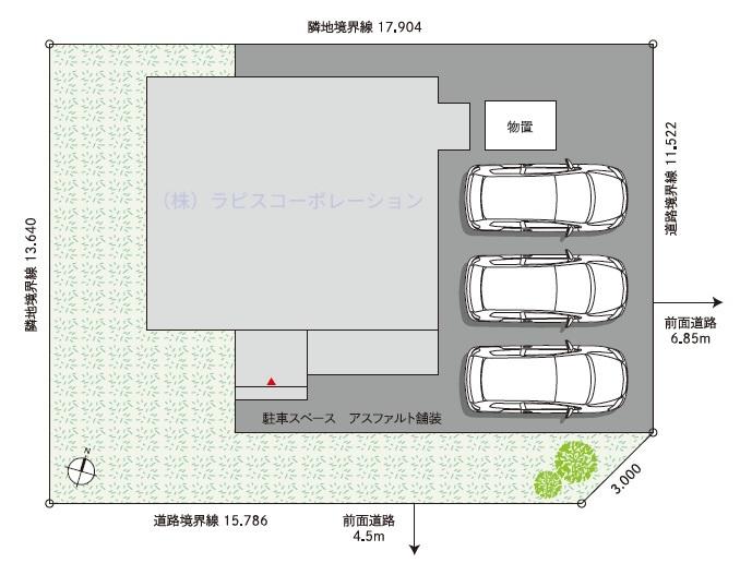 当別町太美町・一戸建て　セキスイハイム施工・軽量鉄骨造・南向き・角地