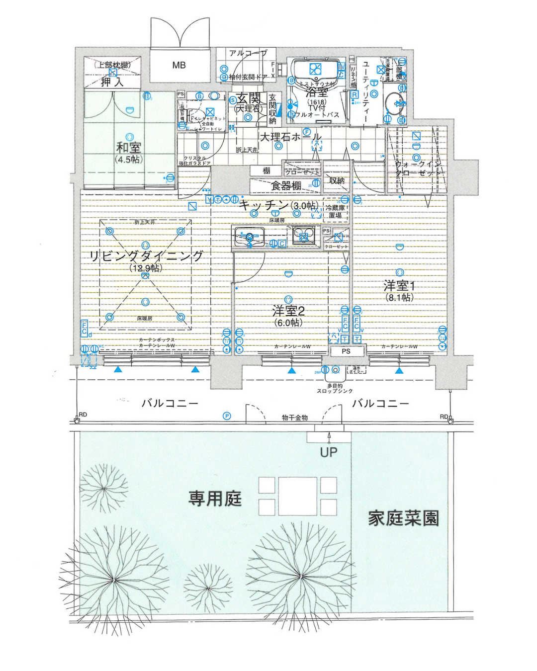 フォートレスゲート新札幌レジデンス 1階・3LDK・80.20㎡・庭付き